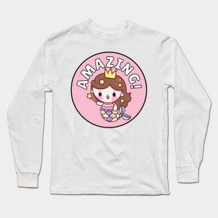 Amazing Little Cute Mermaid Long Sleeve T-Shirt